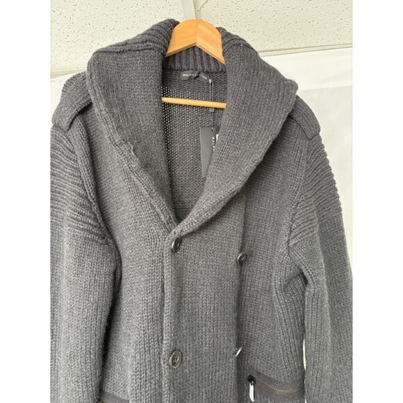 NEW Ralph Lauren Double-Breasted Knit Coat Jacket Grey Womens Size XXL - Picture 4 of 12